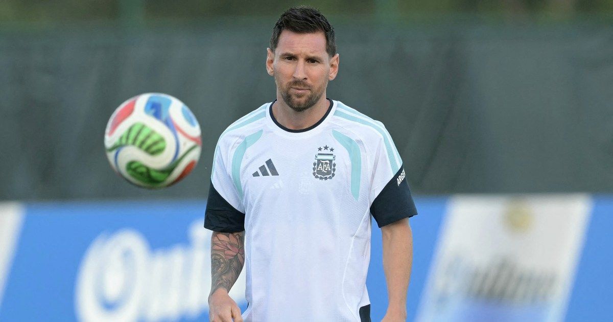 Argentina training at the World Cup