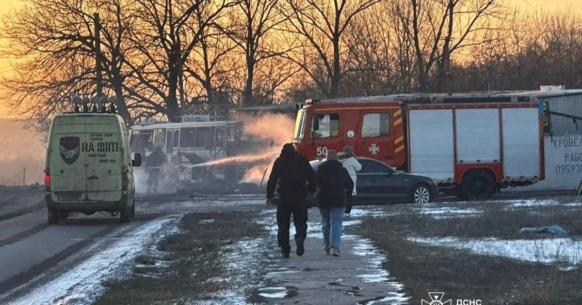 Damaged building in Dnipropetrovsk region following Russian attack