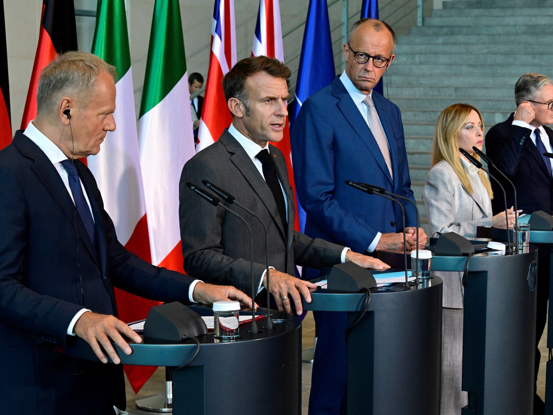 European leaders meet in Berlin ahead of NATO summit
