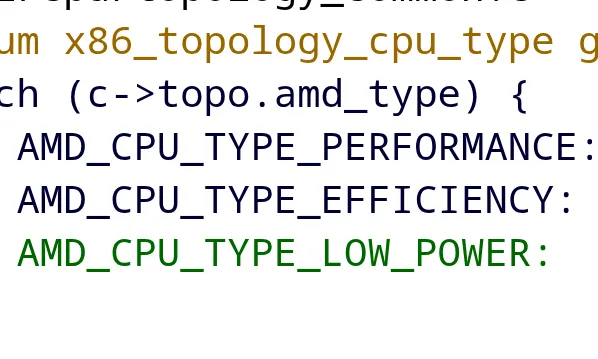AMD Low Power CPU core type