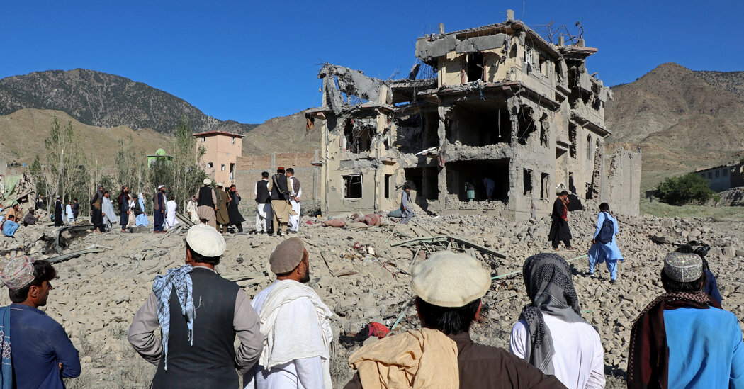 Smoke rises from a site hit in overnight Pakistani strikes on the Afghan border, where at least 30 people were killed on June 29, 2026.