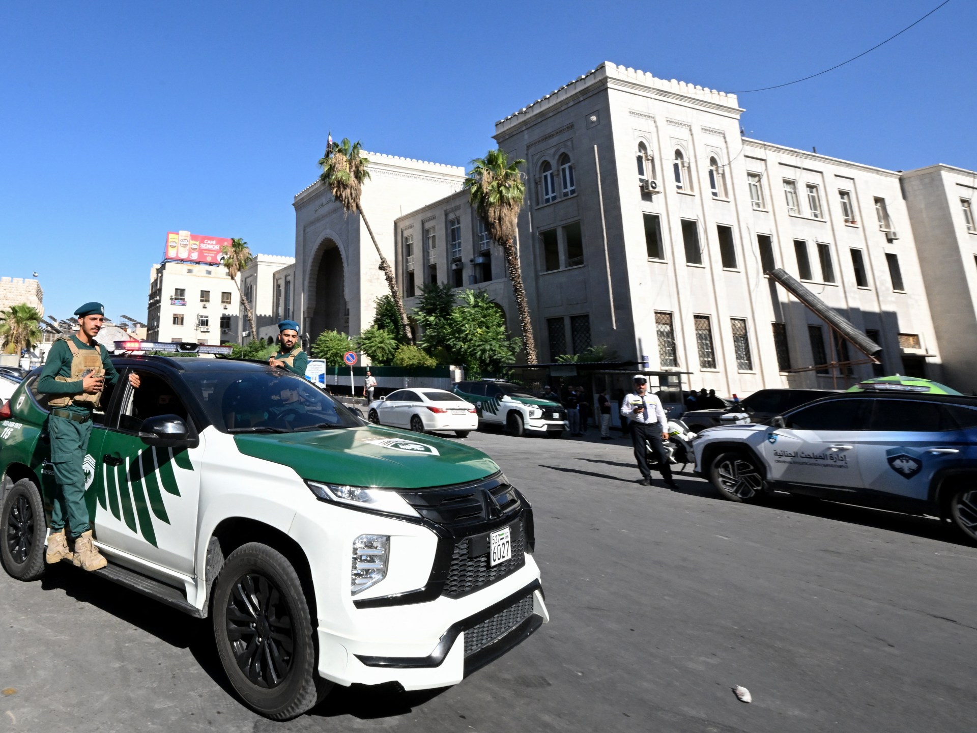 Aftermath of Damascus café bombing
