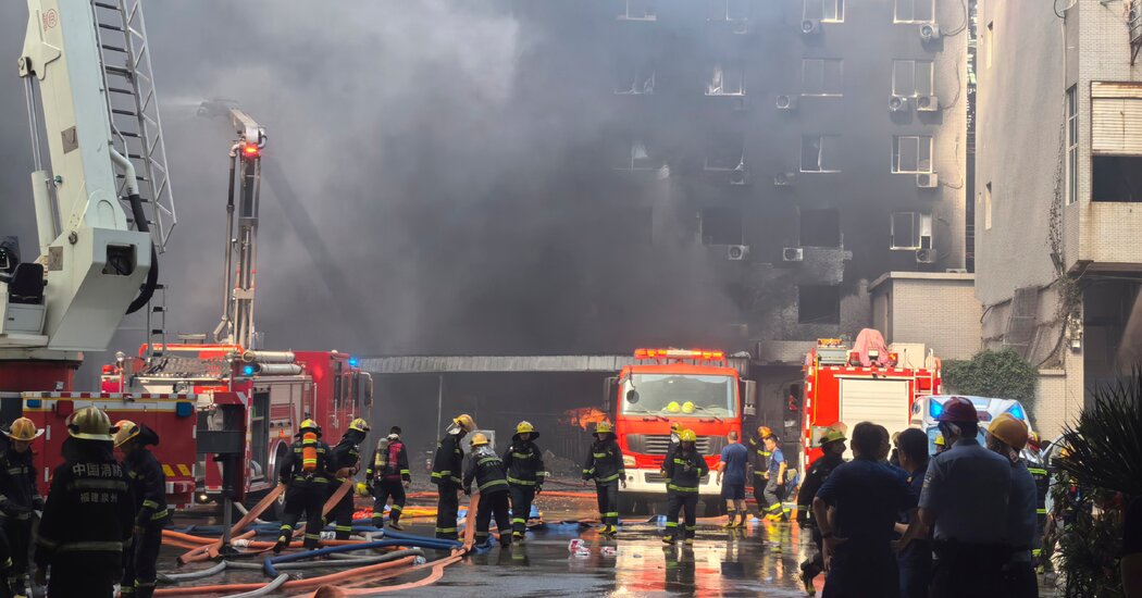 Shoe-factory fire in Fujian province, China