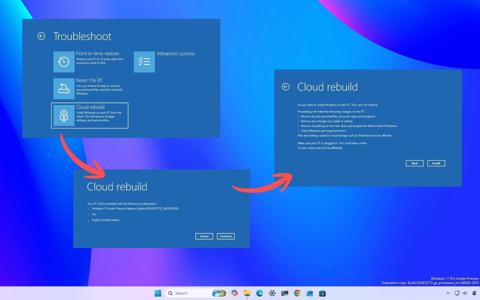 Windows 11 Cloud rebuild