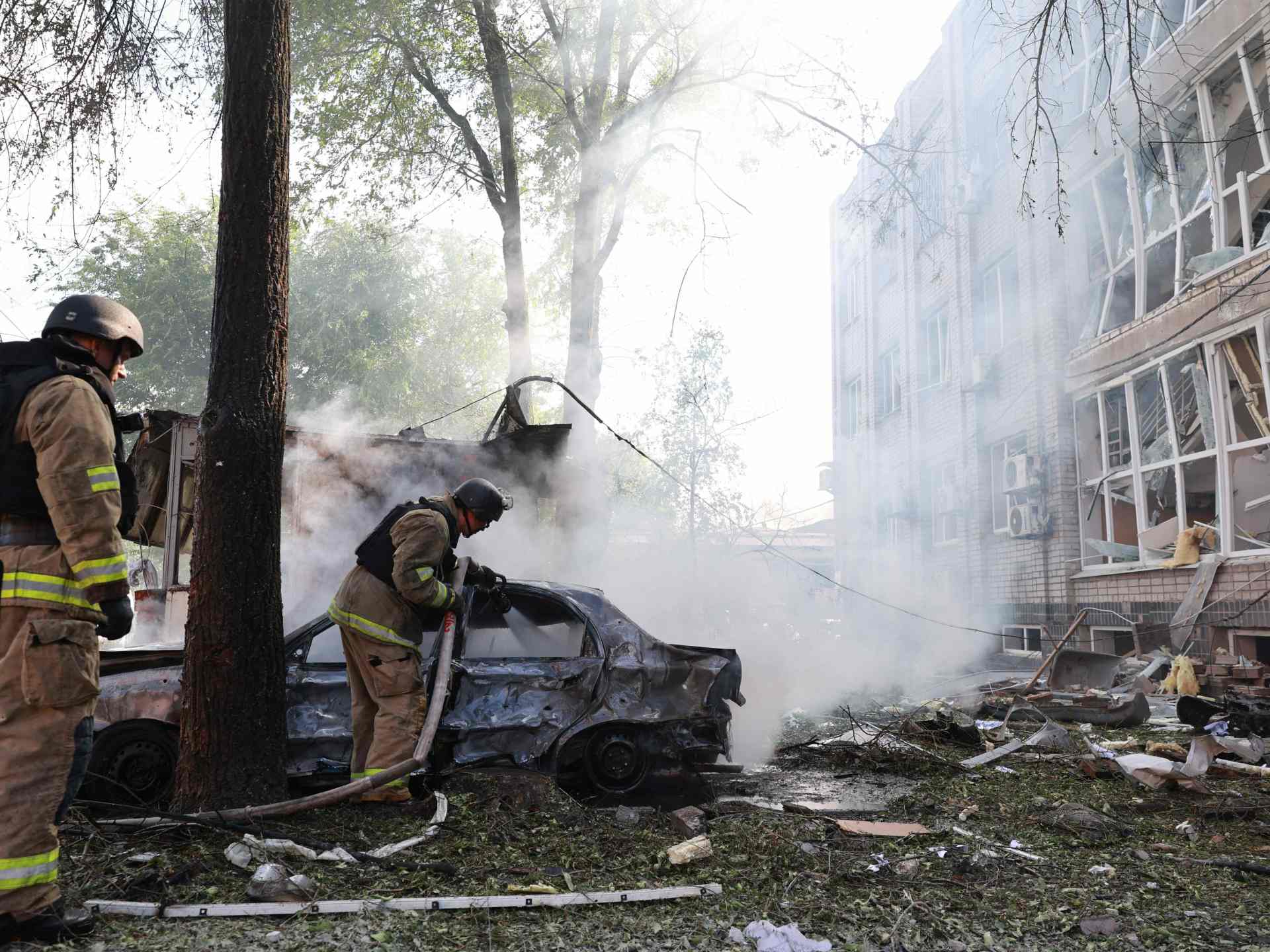 Zaporizhzhia under Russian air strike