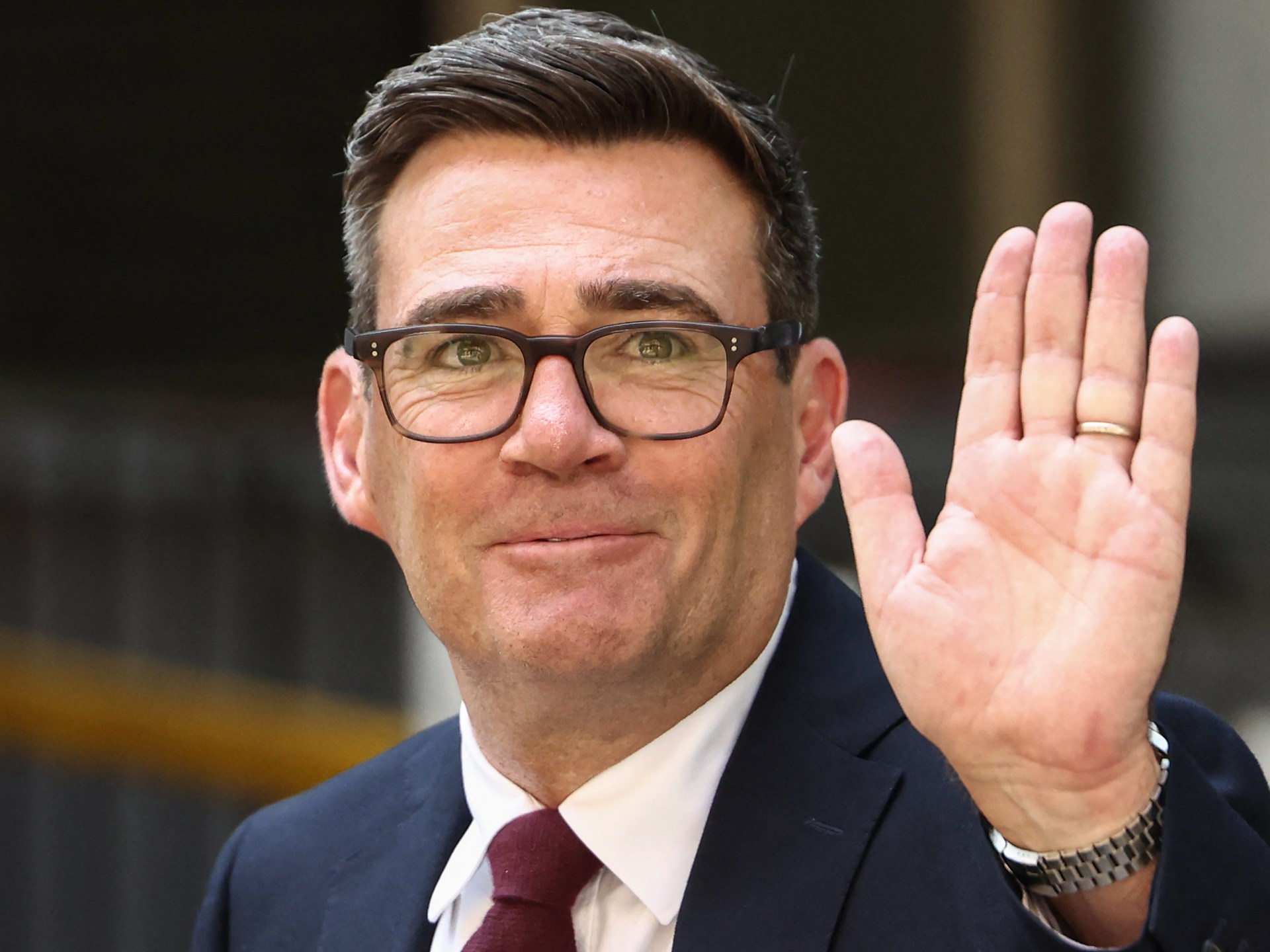 Andy Burnham arrives to take over as UK prime minister