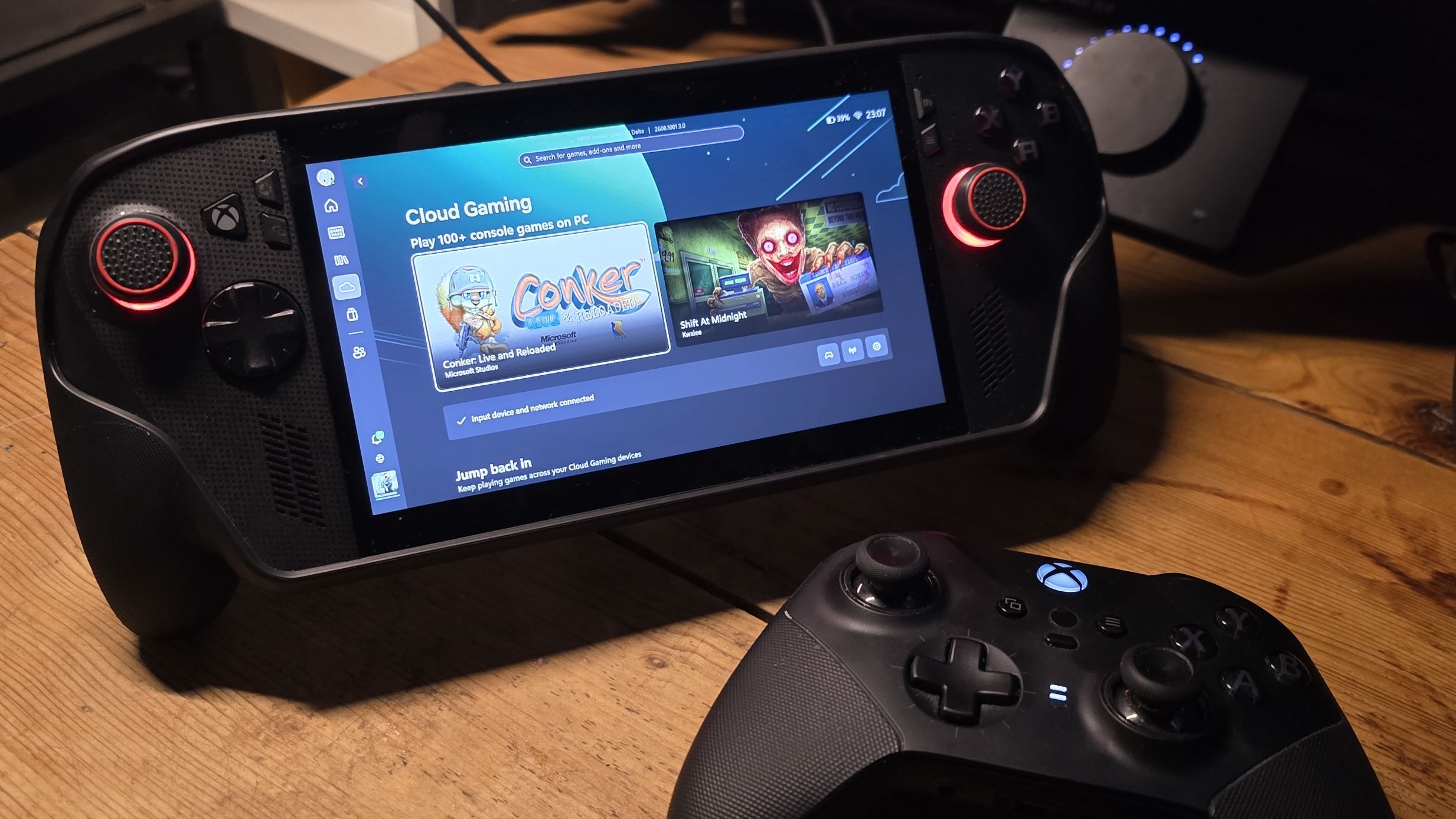 Xbox cloud gaming on a smartphone