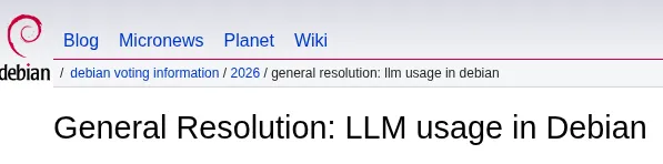 Debian GR on LLM usage