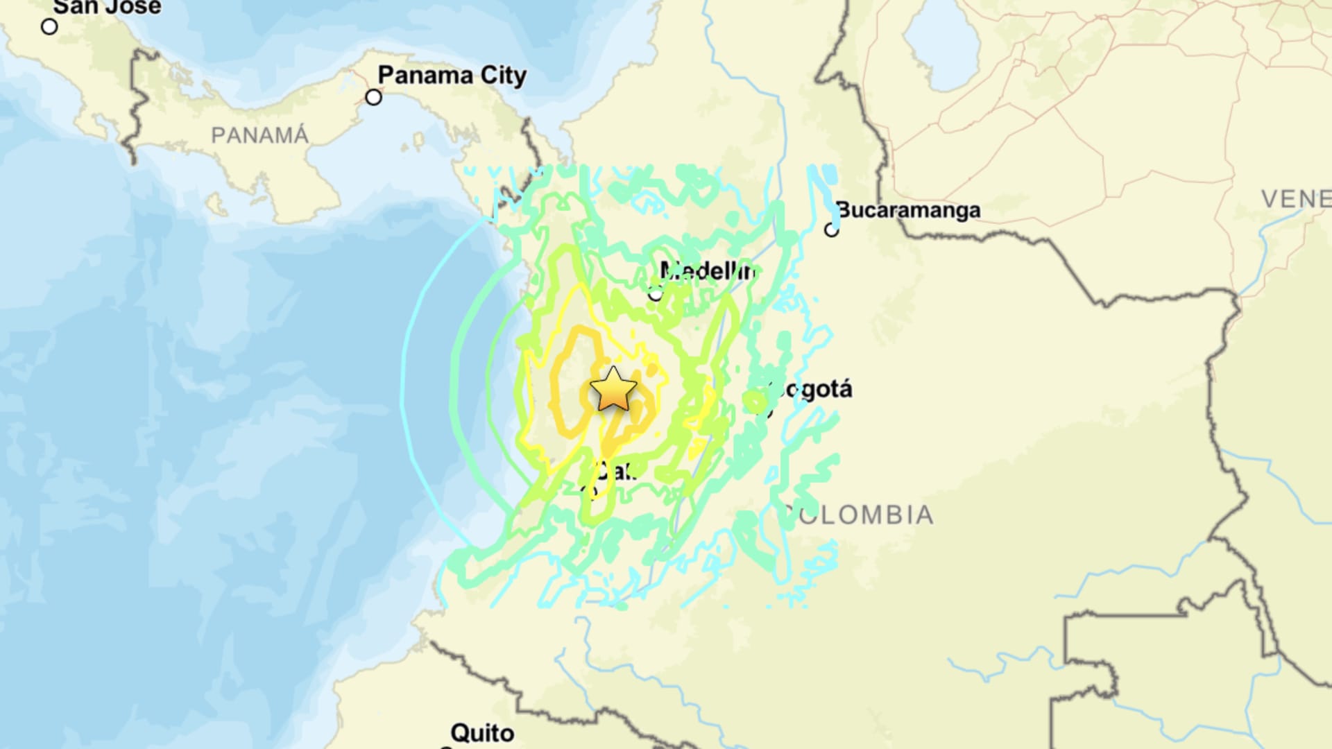 Colombia earthquake damage