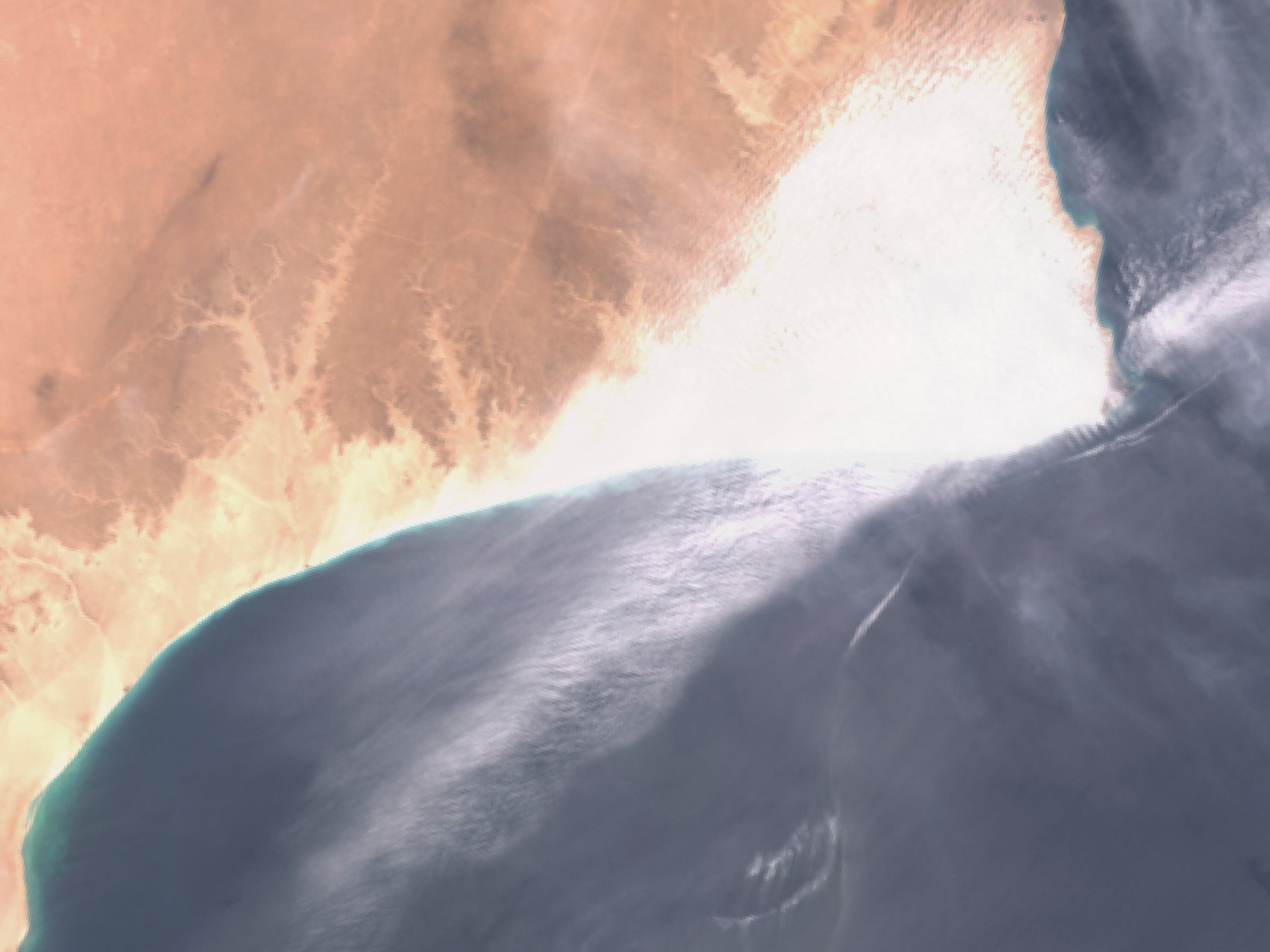 Oil spill spreading near the Omani coastline