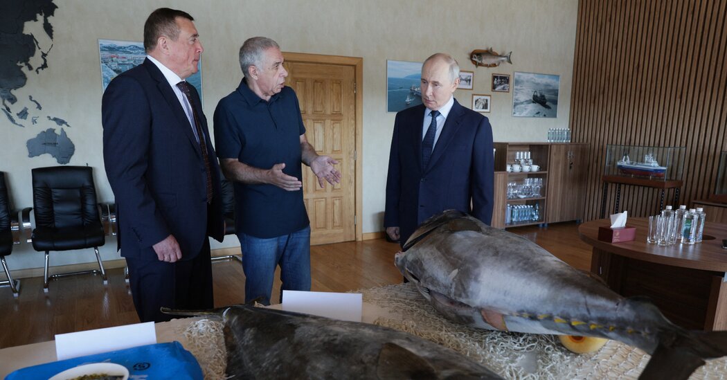 Russian President Vladimir Putin during his visit to the Kuril Islands
