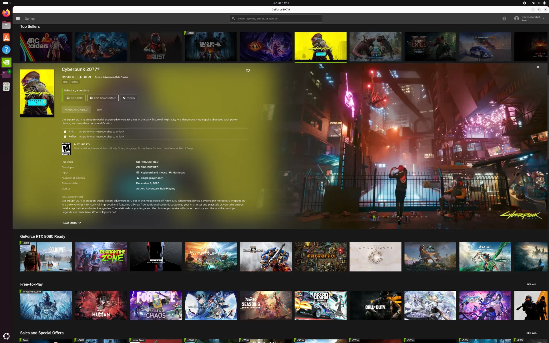 NVIDIA GeForce NOW Linux