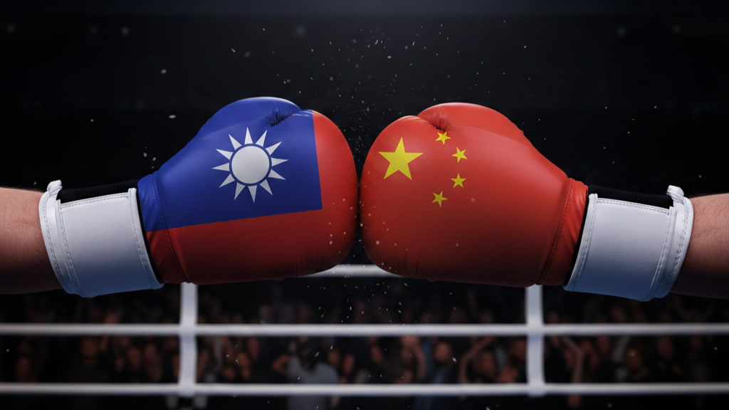 China-Taiwan cyber conflict illustration