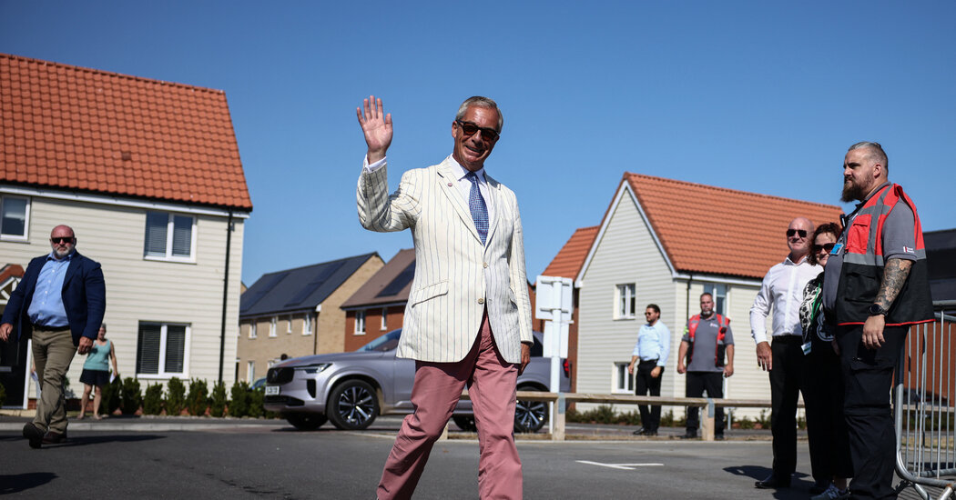 Nigel Farage at campaign event