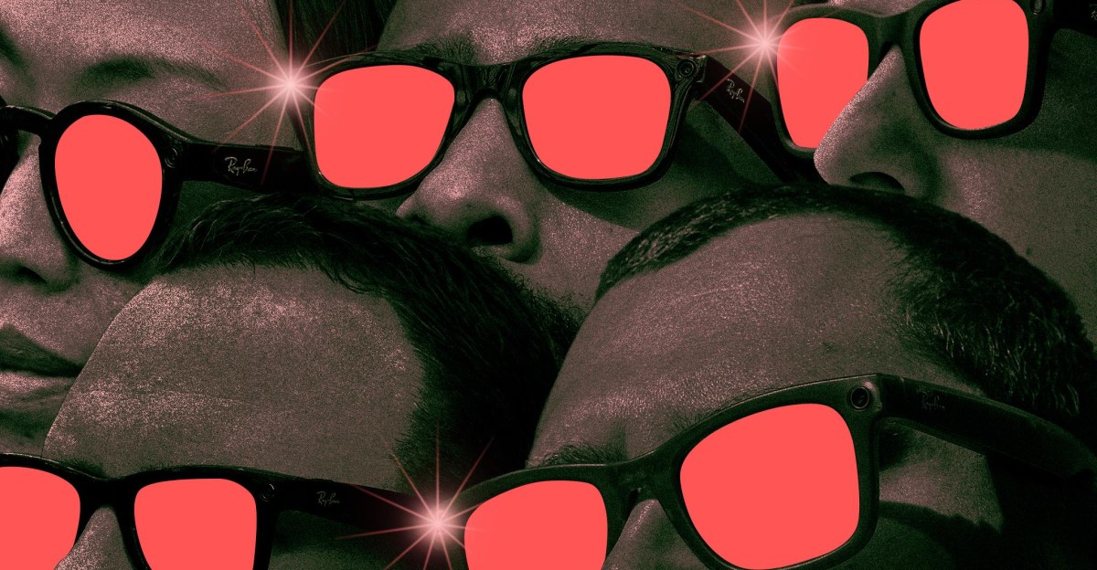 Meta smart glasses worn by worker in office