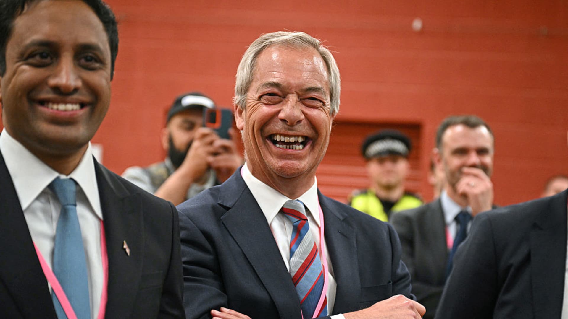 Nigel Farage at UK election rally
