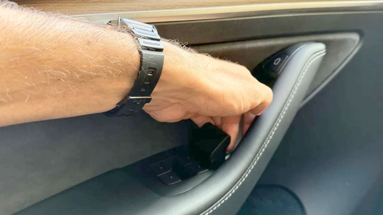 Vehicle door mechanism detail