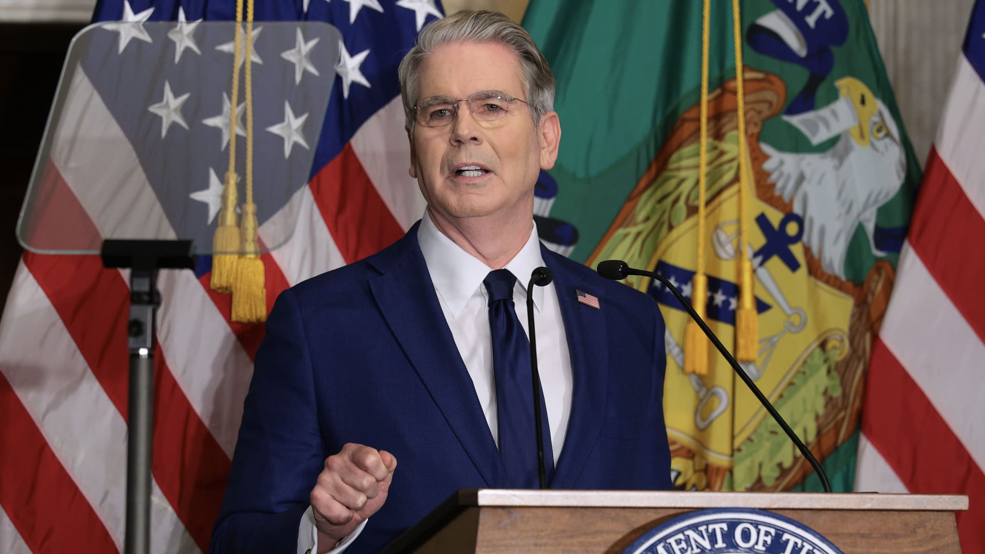 US Treasury Secretary Scott Bessent announces economic sanctions on Iran
