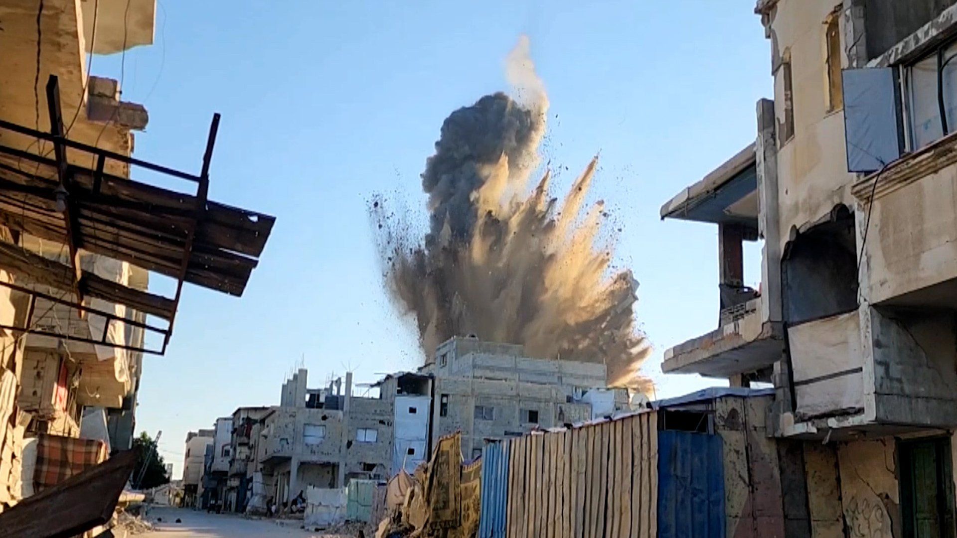 Gaza civilian areas damaged by Israeli airstrikes