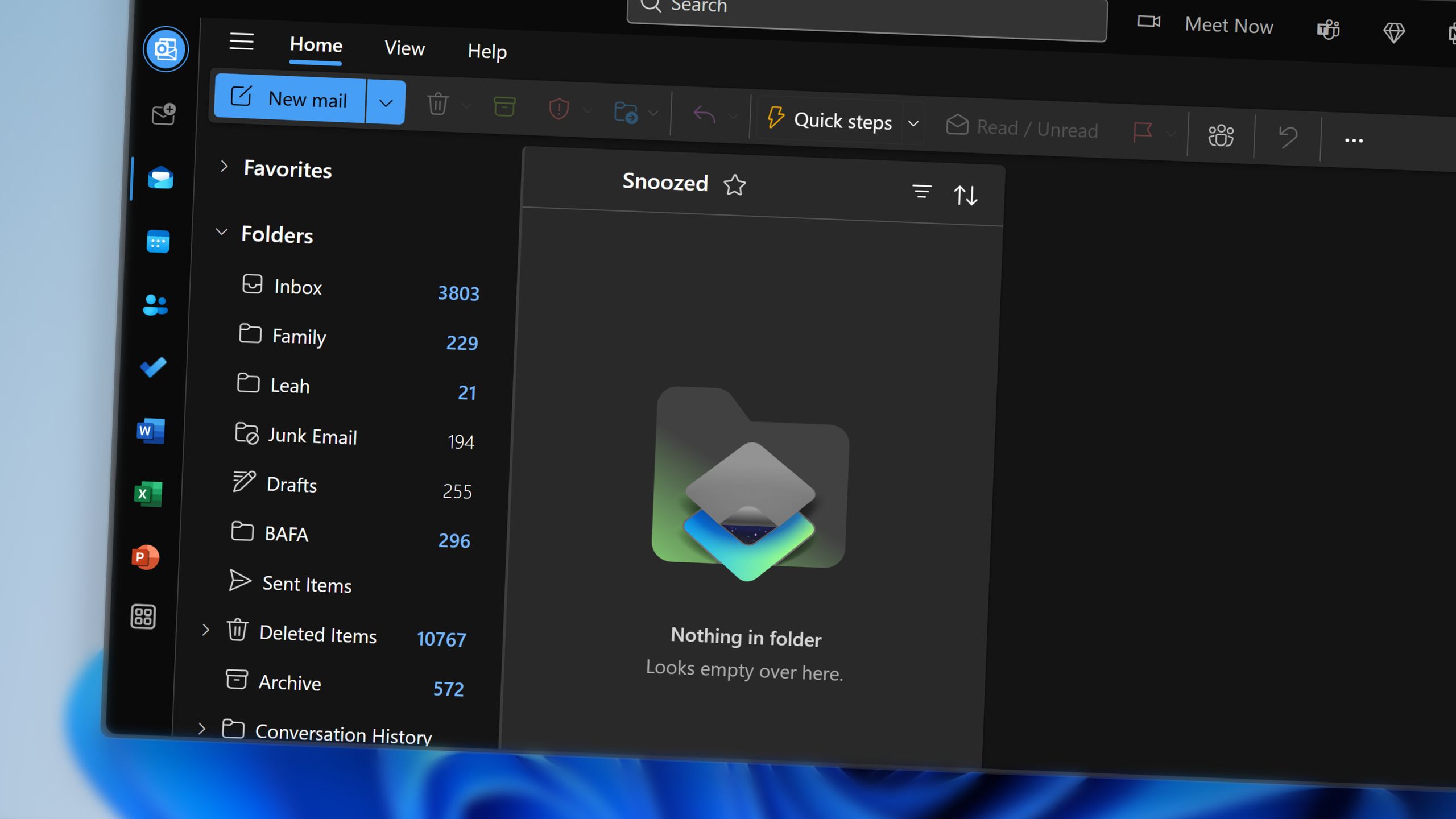 Microsoft Outlook interface design