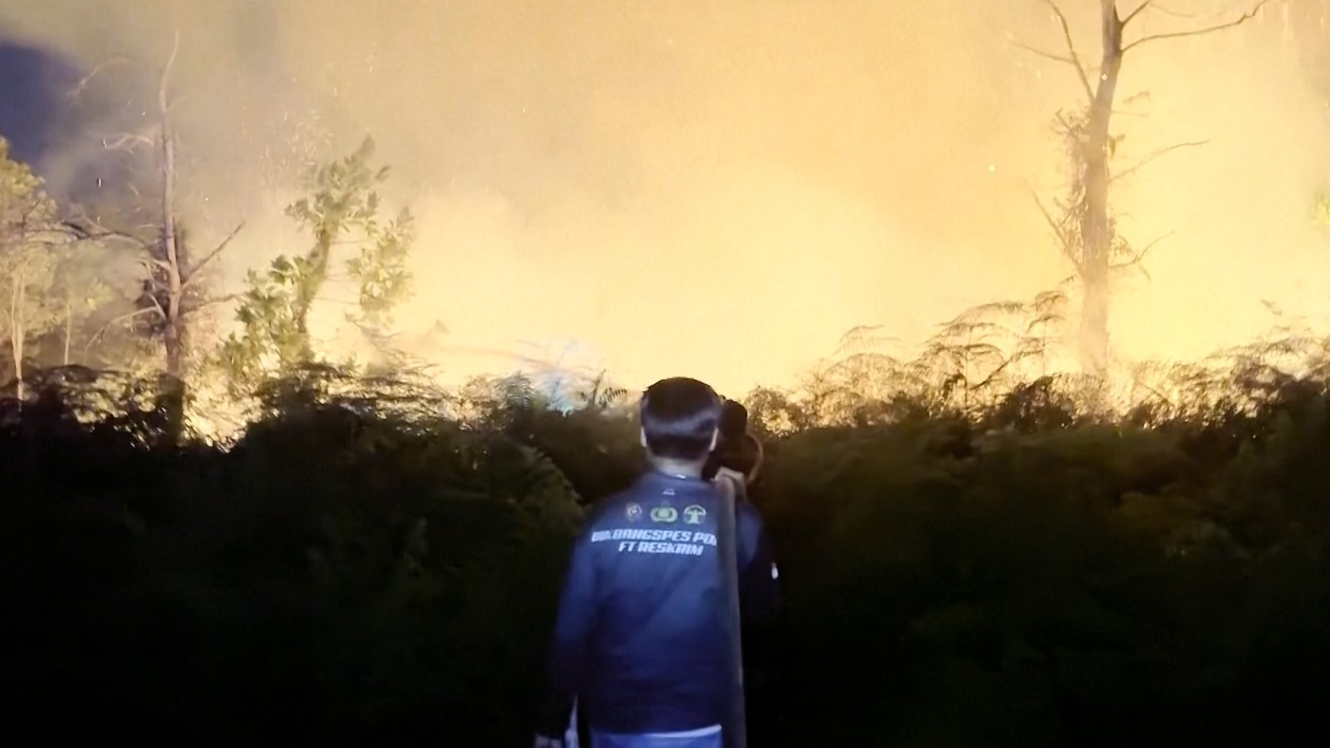 Indonesian wildfire haze over affected communities