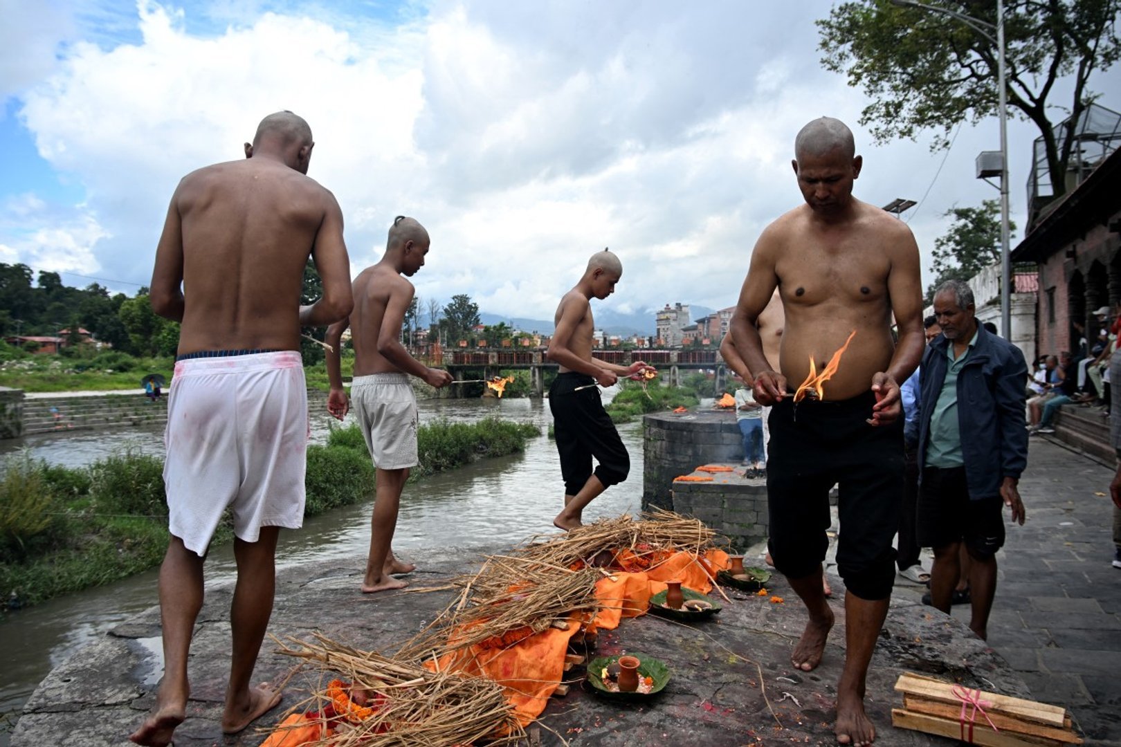 Nepal disaster aftermath and memorial services