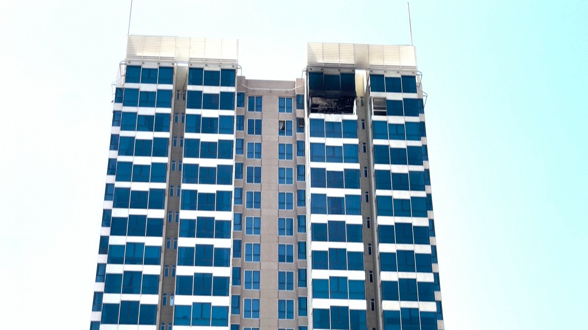 Damaged building in Kuwait City