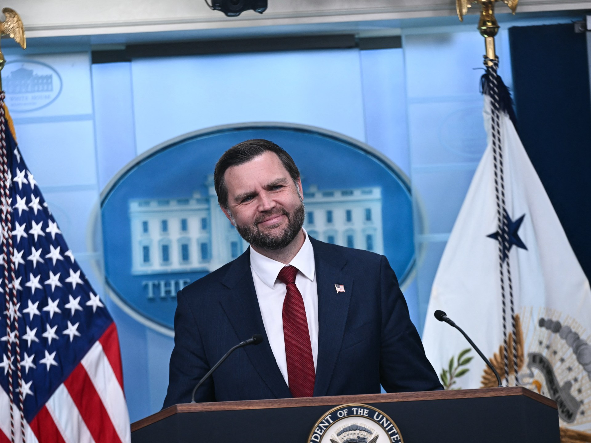Vice President JD Vance at White House briefing