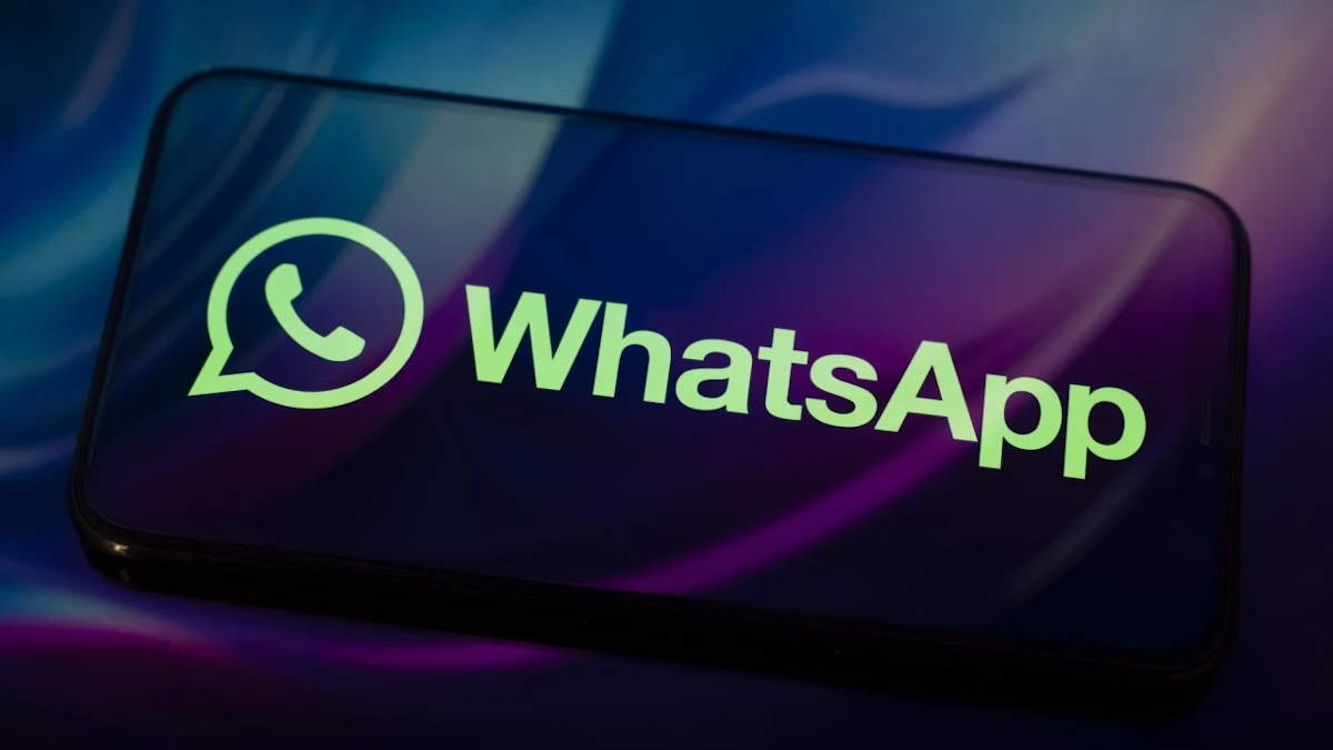 WhatsApp logo on Android smartphone