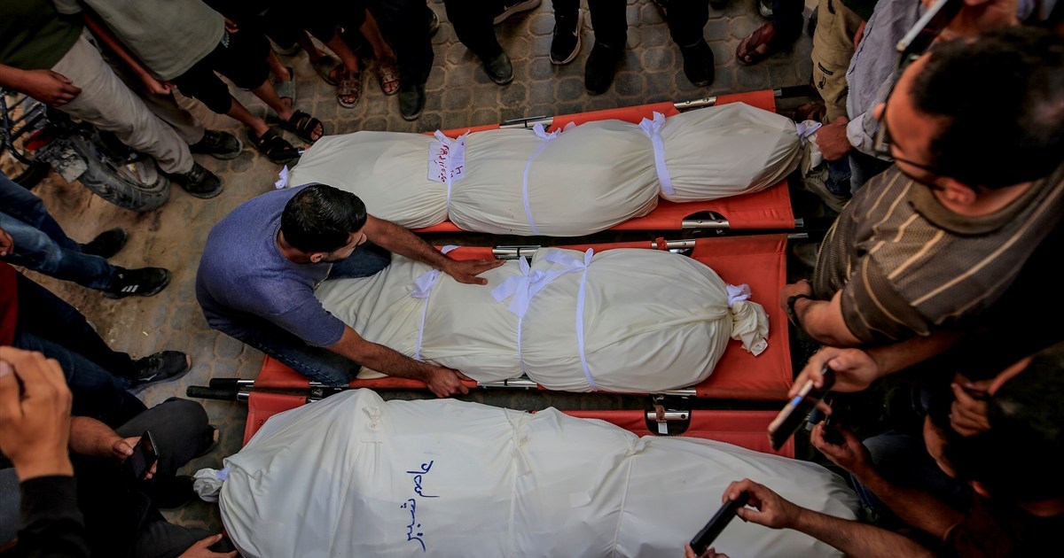 Gaza humanitarian teams conducting recovery operations