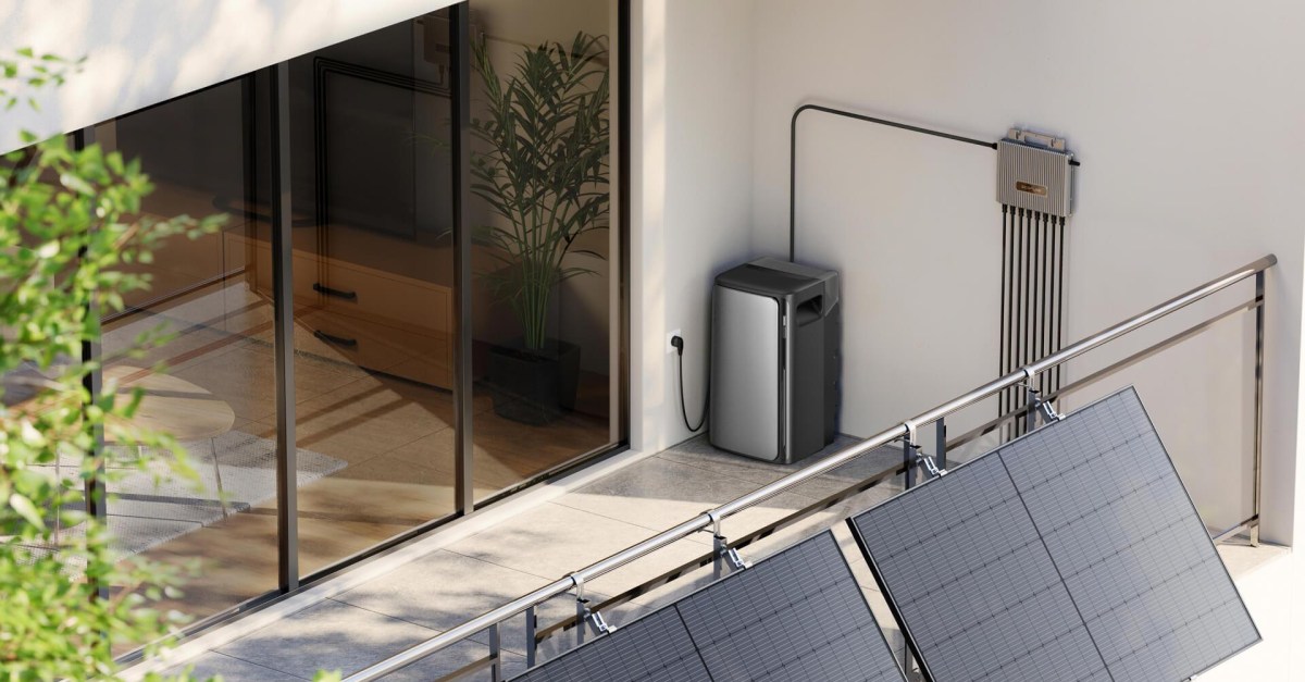 Residential plug-in solar panel installation