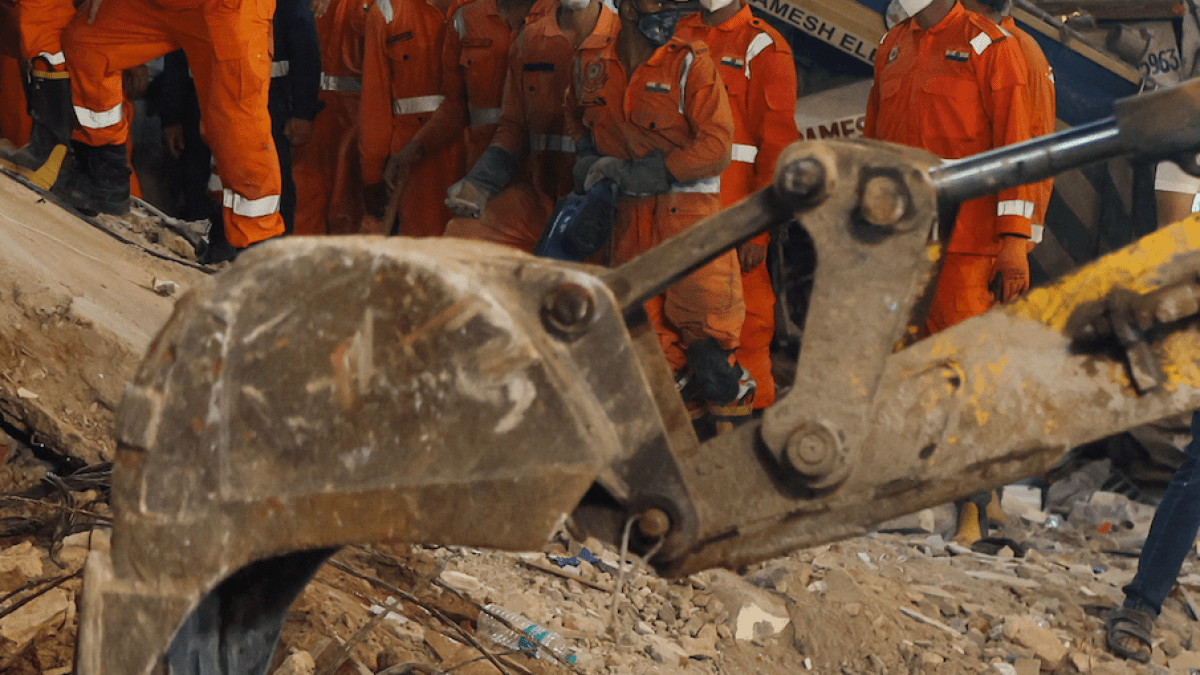 New Delhi building collapse rescue and emergency response