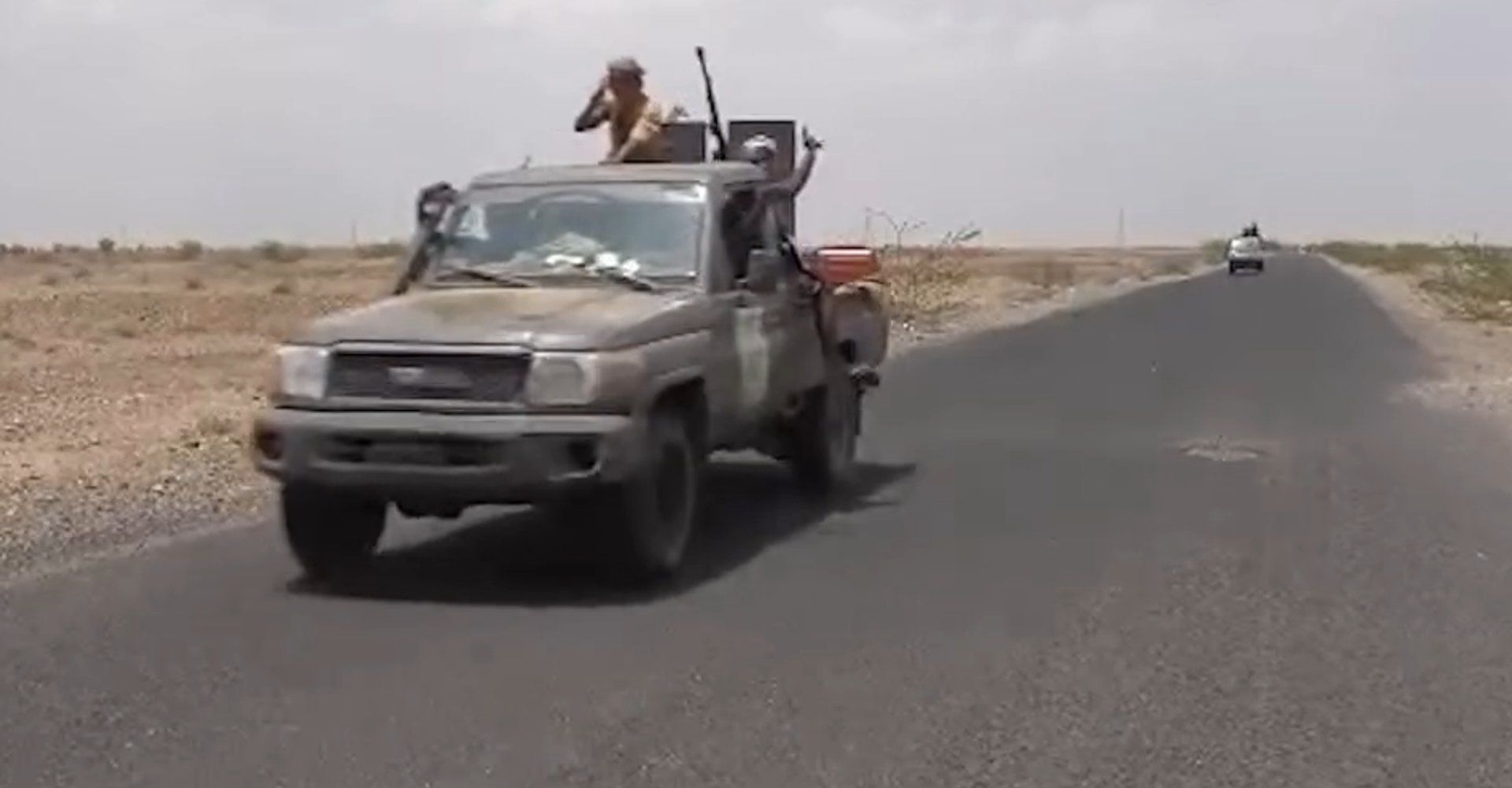 Yemeni government forces conducting counteroffensive operations against Houthi militias on the western coast