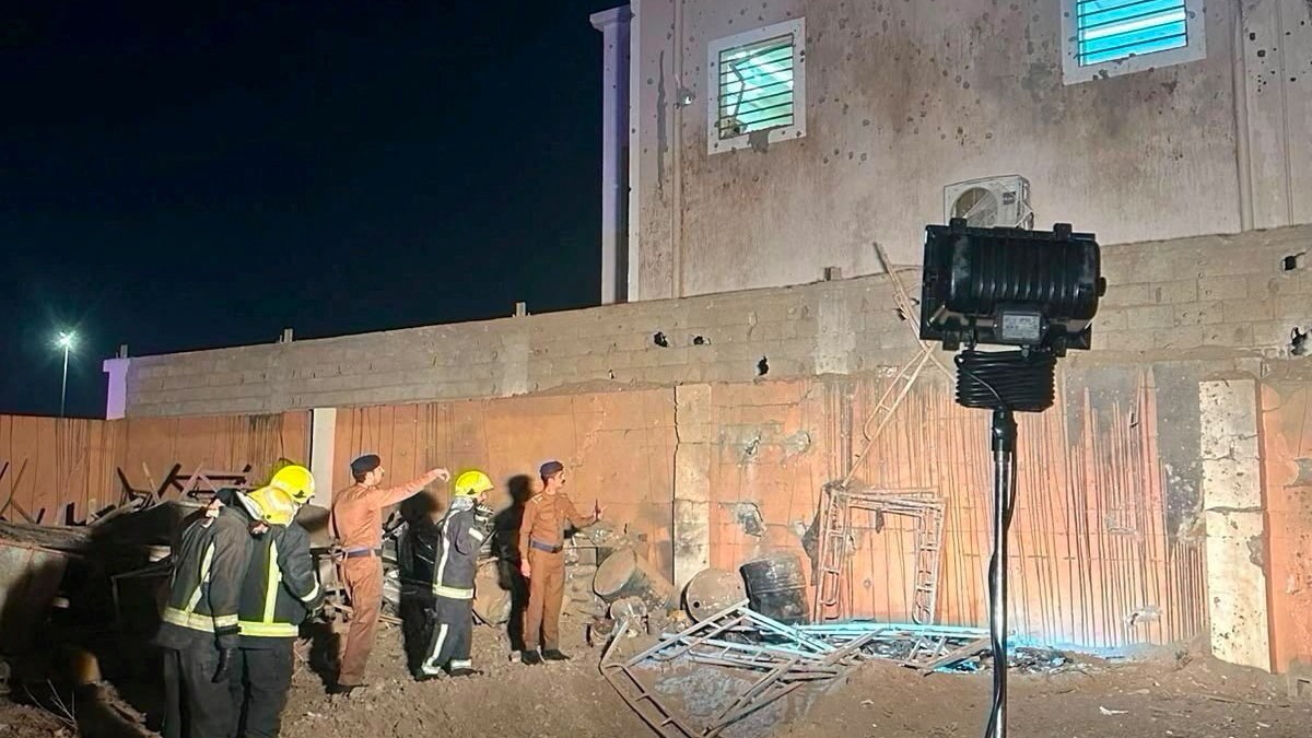 Damage in Saudi Arabia's Jazan region after a Houthi projectile strike