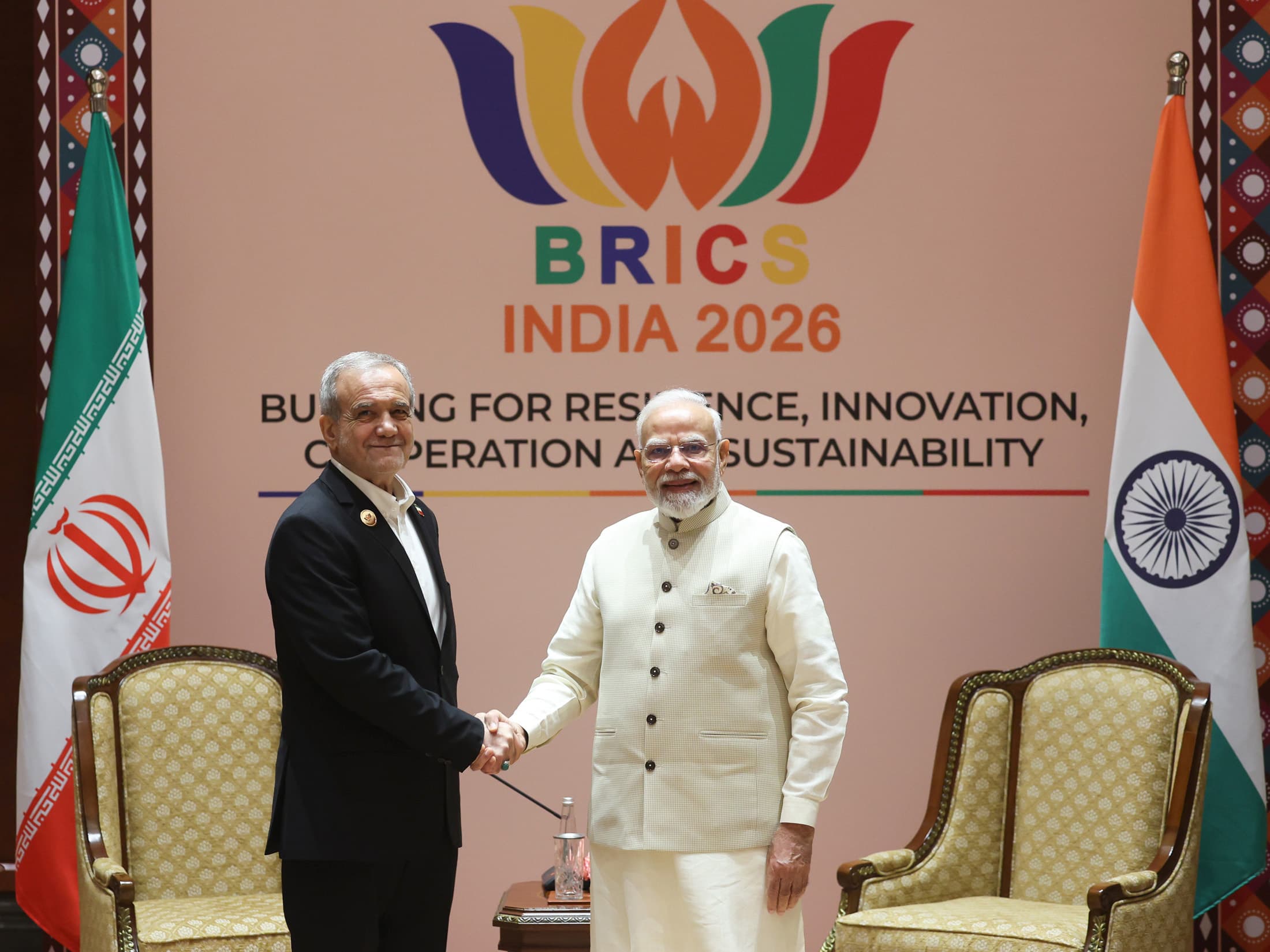 Iranian President Masoud Pezeshkian at the BRICS summit