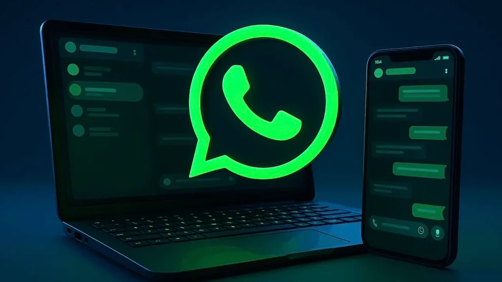 WhatsApp application on a screen