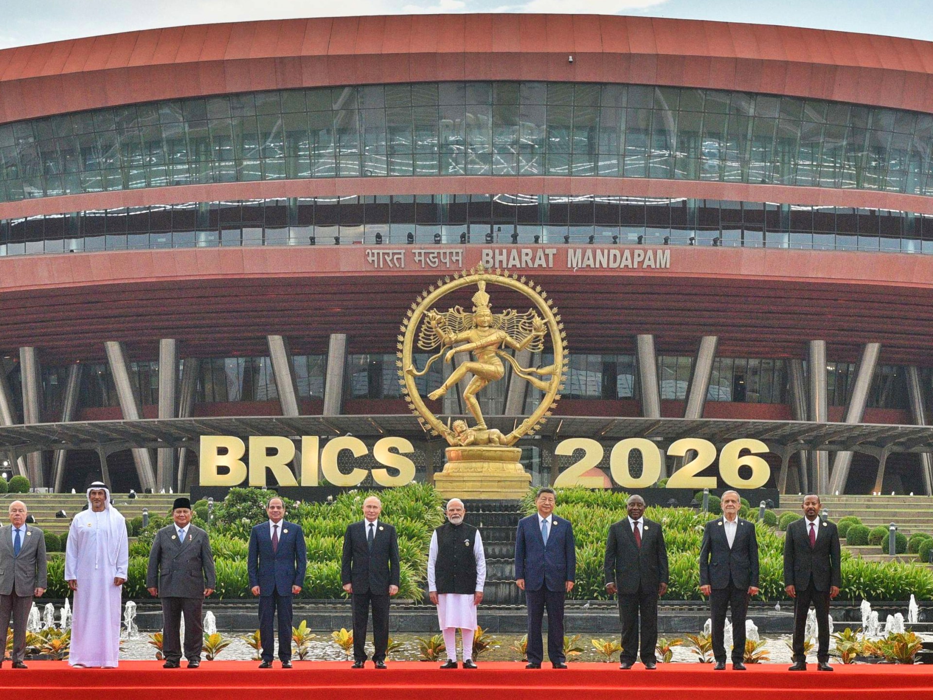 Leaders at the BRICS summit in New Delhi