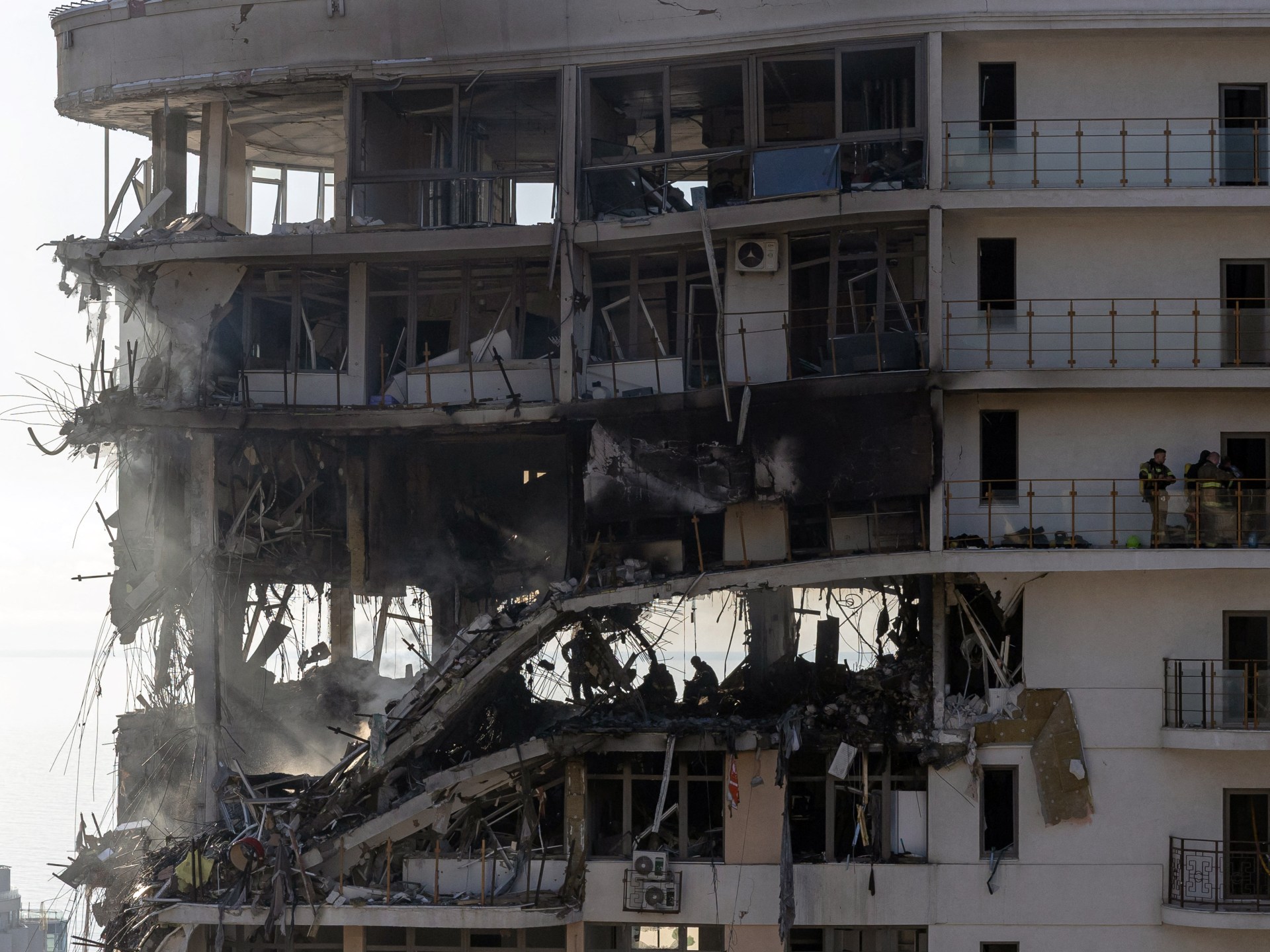 Damage after Russian strikes on Ukraine