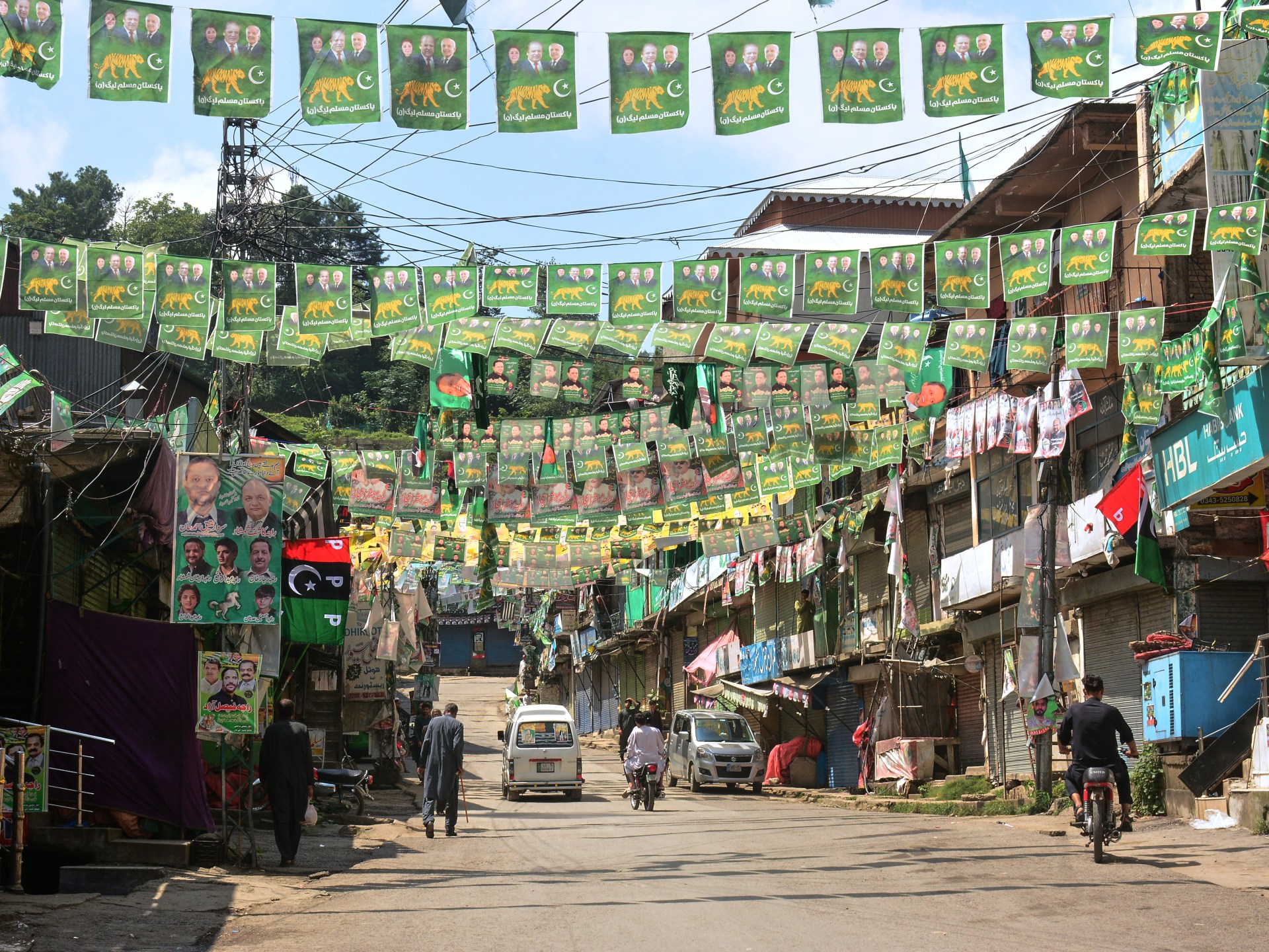 Street scene in Pakistan-administered Kashmir
