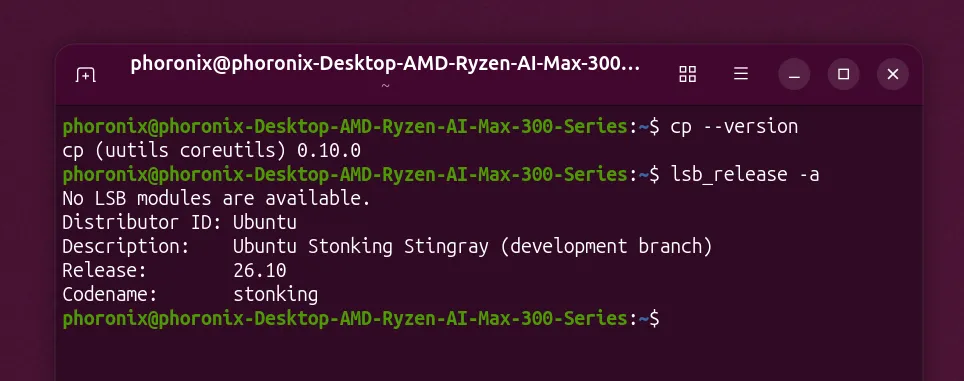Ubuntu 26.10 desktop