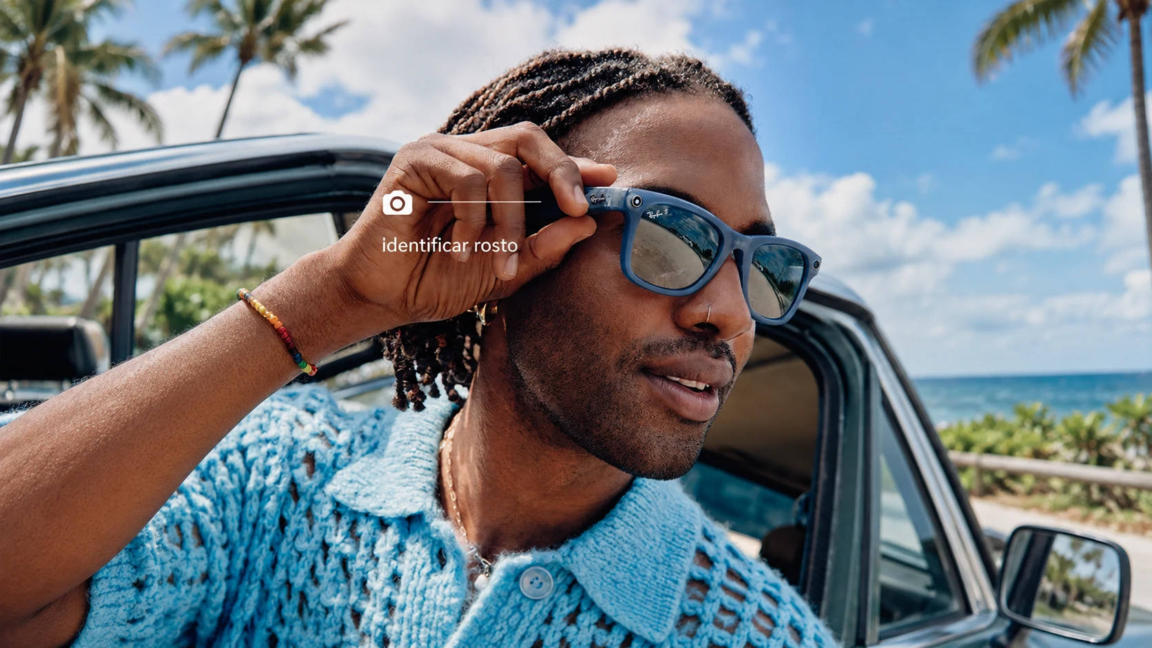Facial recognition technology concept