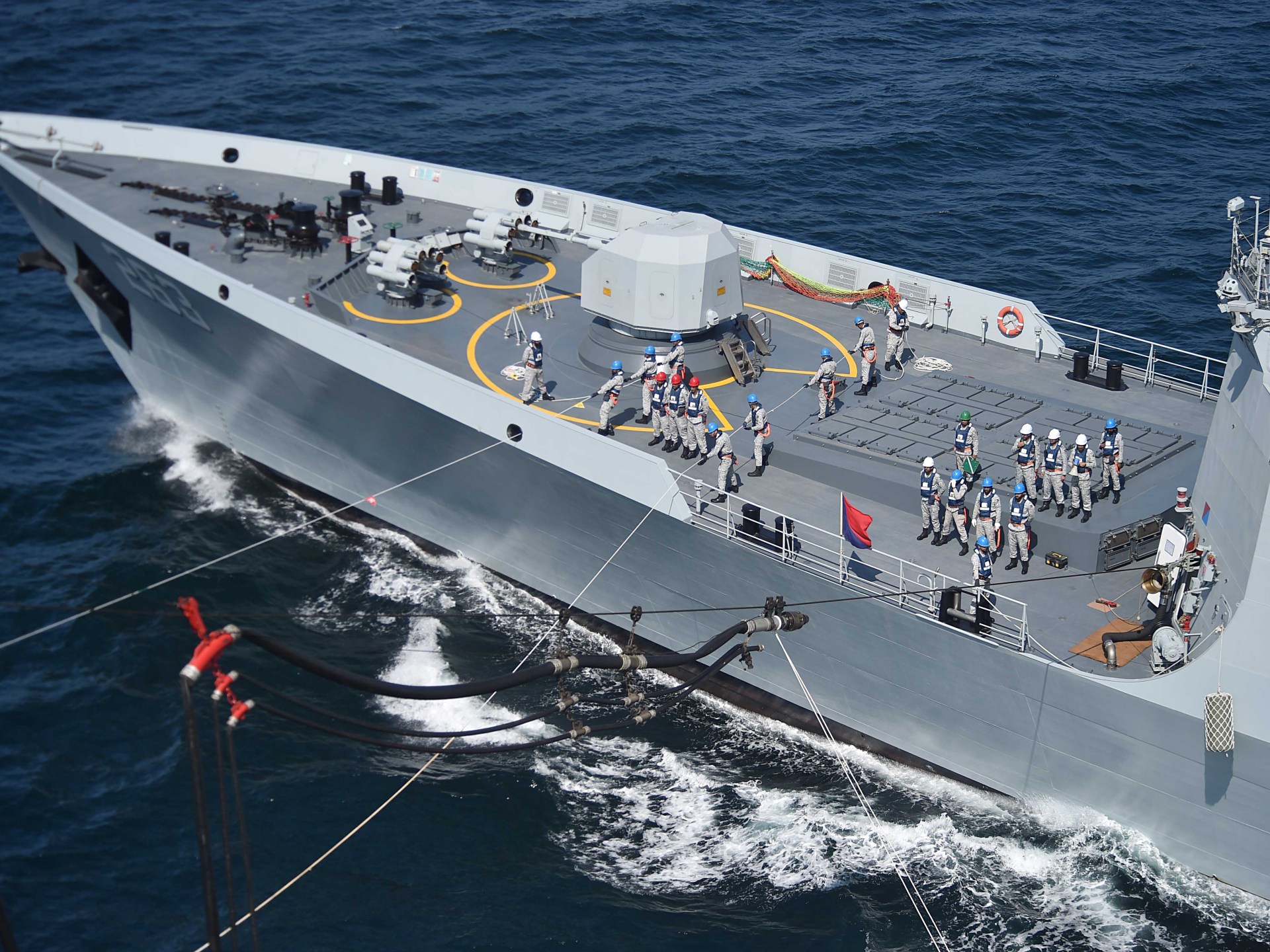 Naval vessel at sea