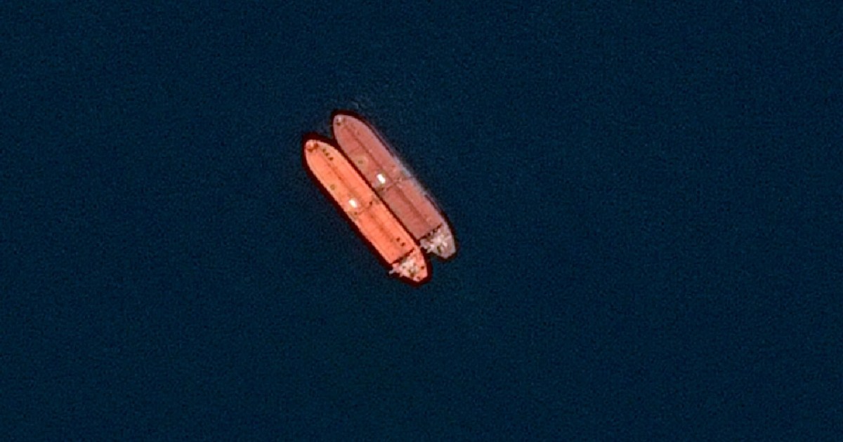 Oil tanker at sea