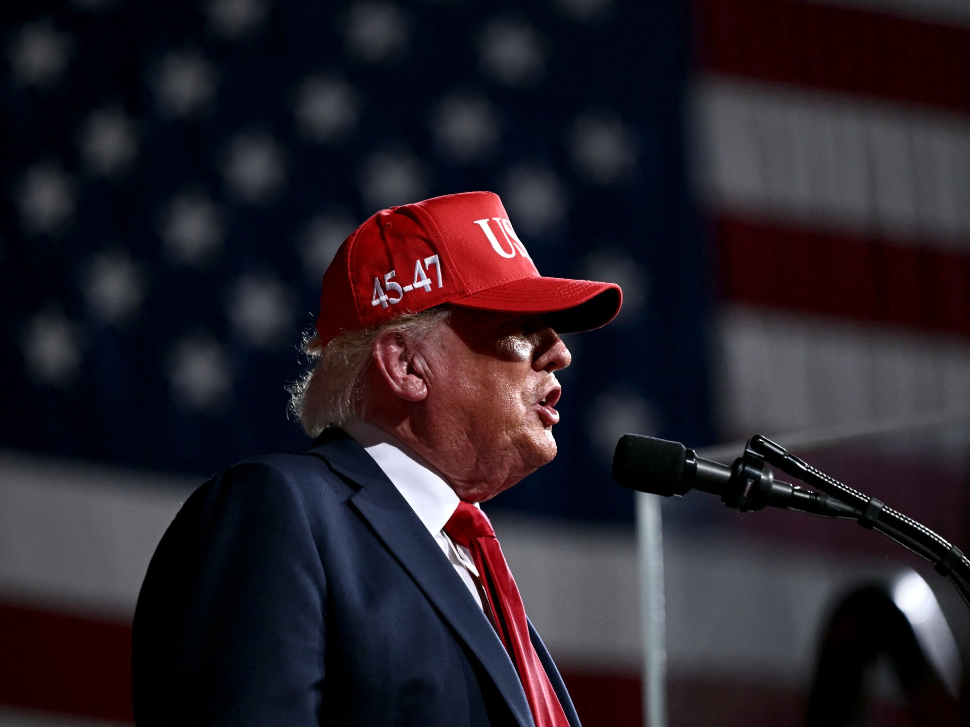 Trump speaking to reporters