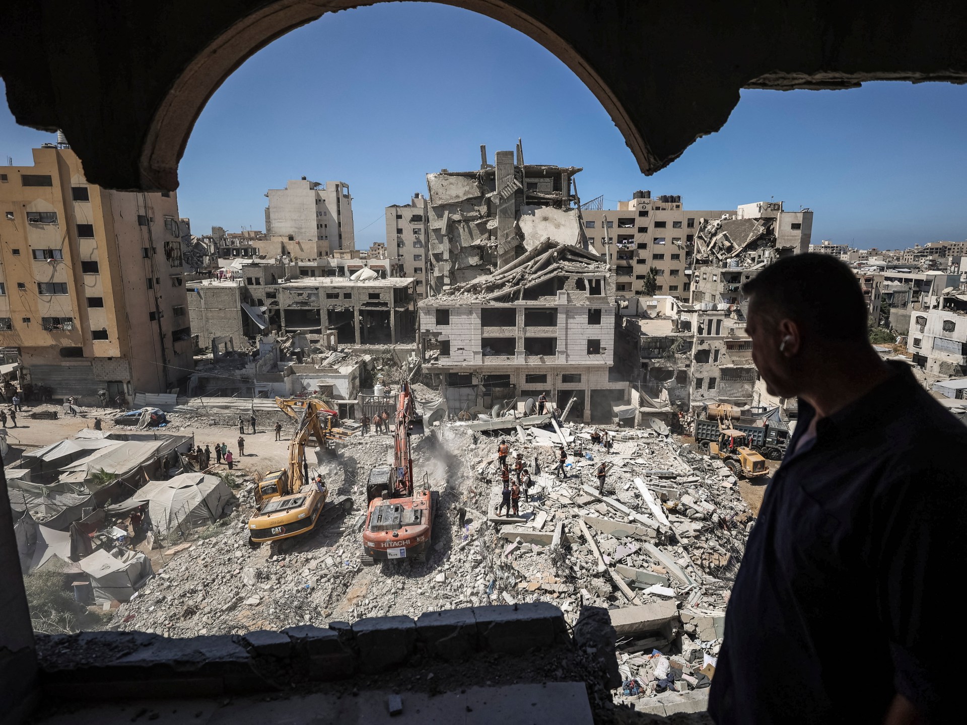 Scene in Gaza City after Israeli strike