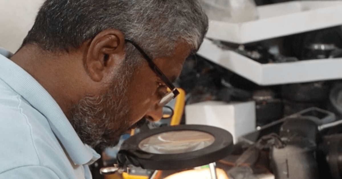 Camera repair work in Gaza