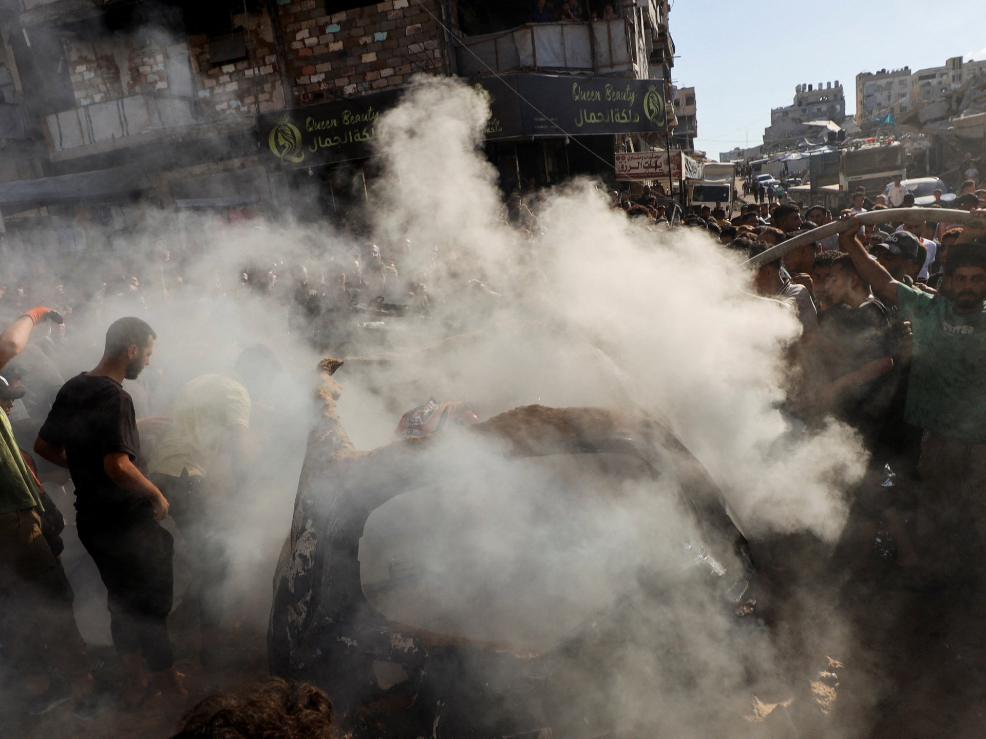 Aftermath of Israeli strikes in Gaza, civilian casualties