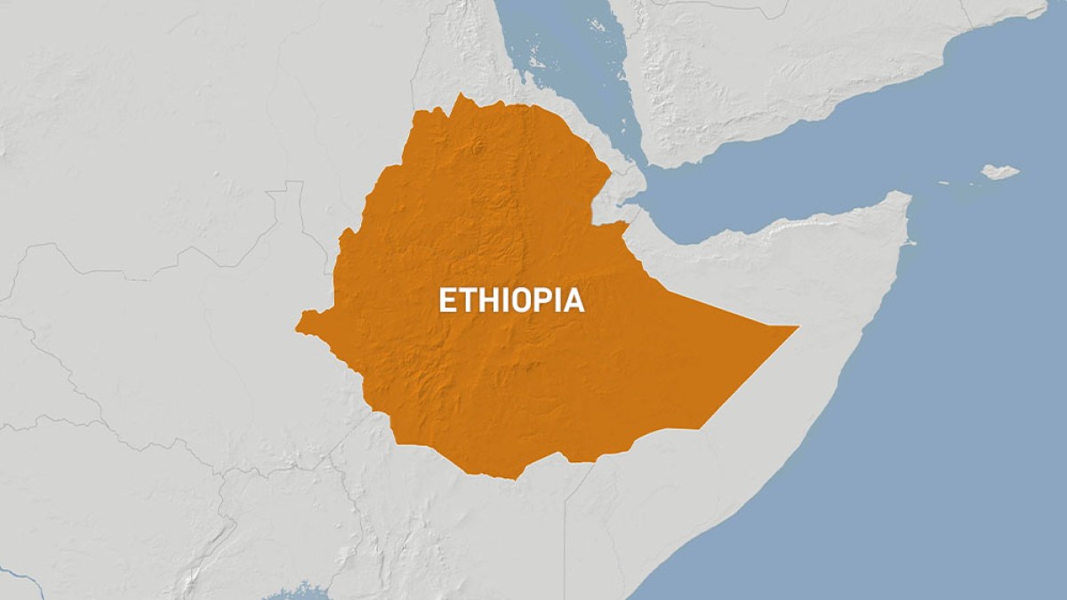 Map of Ethiopia showing armed conflict zones and regional alliances