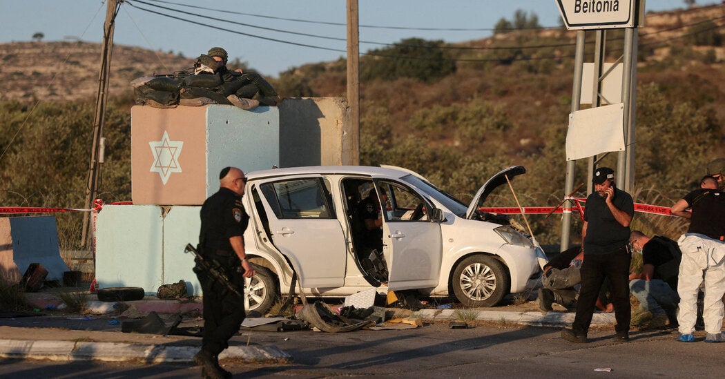 West Bank security checkpoint and military presence