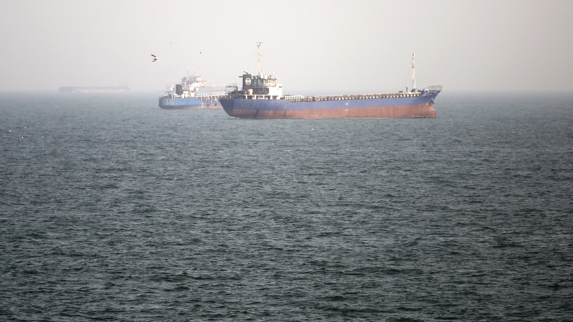 Oil tanker in the Strait of Hormuz